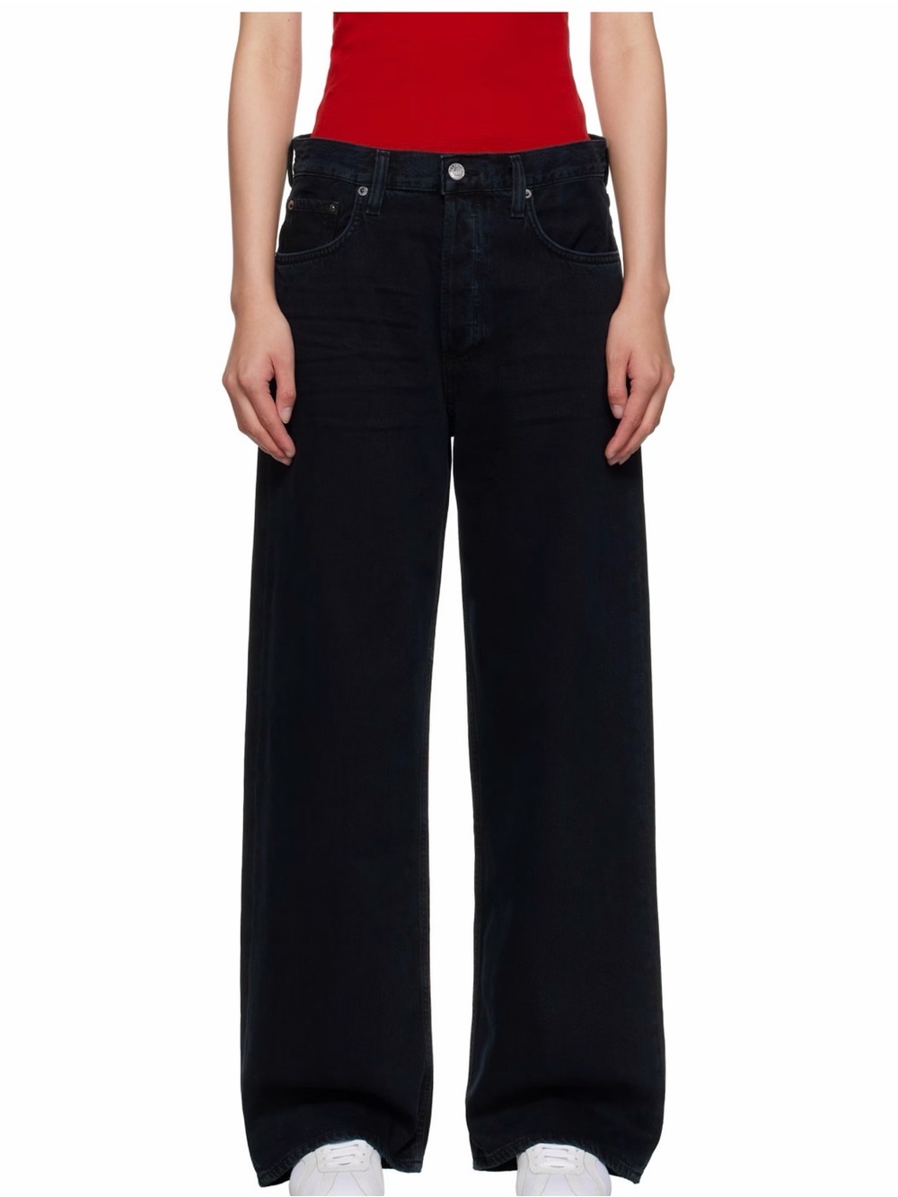 Agolde low slung baggy black size 23